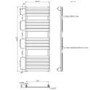 Brass Towel Radiator 1600 x 600mm - Tundra