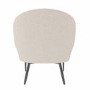 Beige Fabric Accent Chair with Black Metal Legs - Tyler