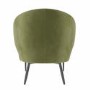 Olive Velvet Accent Chair with Black Metal Legs - Tyler