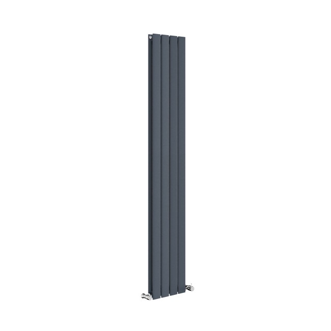 Riace Anthracite Vertical Flat Designer Radiator 1600x272mm Double Panel 2458 BTU