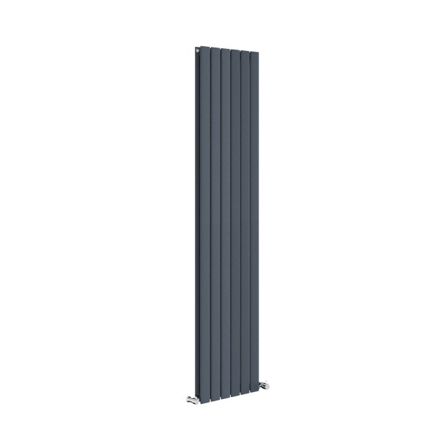 Riace Anthracite Vertical Flat Designer Radiator 1800x408mm Double Panel 4168 BTU