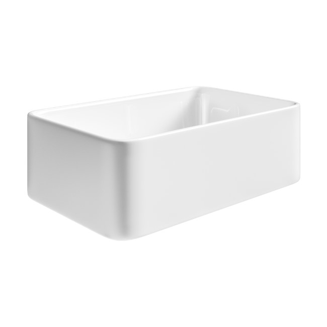 Gloss White Rectangular Countertop Basin 361mm - Vida