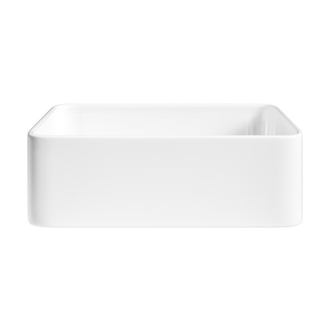 Gloss White Rectangular Countertop Basin 361mm - Vida