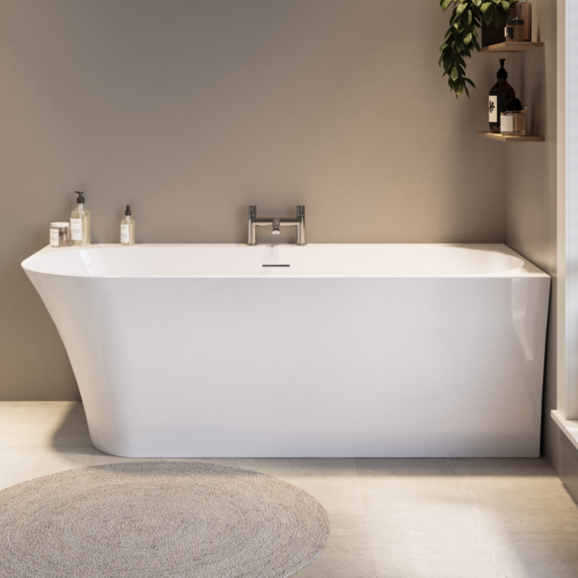 Freestanding Double Ended Right Hand Corner Bath 1700 x 750mm - Vigo