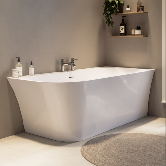 Freestanding Double Ended Right Hand Corner Bath 1700 x 750mm - Vigo