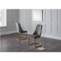 ONLY OPENED - Set of 2 Grey Velvet Dining Chairs - Julian Bowen