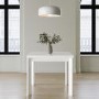 Small White Gloss Square Extendable Dining Table - Seats 2 - 6 - Vivienne