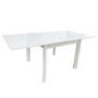 Small White Gloss Square Extendable Dining Table - Seats 2 - 6 - Vivienne