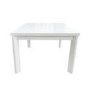 Small White Gloss Square Extendable Dining Table - Seats 2 - 6 - Vivienne