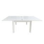 Small White Gloss Square Extendable Dining Table - Seats 2 - 6 - Vivienne