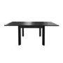 Small Black Wooden Square Extendable Dining Table - Seats 2 - 6 - Vivienne