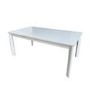 Large White Gloss Extendable Dining Table - Seats 4 - 6 - Vivienne