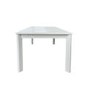 Large White Gloss Extendable Dining Table - Seats 4 - 6 - Vivienne