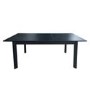 Large Black Wooden Extendable Dining Table - Seats 4 - 6 - Vivienne