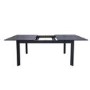 Large Black Wooden Extendable Dining Table - Seats 4 - 6 - Vivienne