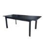 Large Black Wooden Extendable Dining Table - Seats 4 - 6 - Vivienne