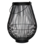 Ivyline Small Black Outdoor Lantern with Glass Insert Venere