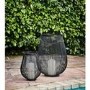 Ivyline Small Black Outdoor Lantern with Glass Insert Venere