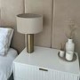 High Gloss White and Gold Chest of 3 Drawers - Valencia