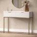 White Gloss Dressing Table with 2 Drawers - Valencia