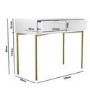 White Gloss Dressing Table with 2 Drawers - Valencia