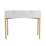 White Gloss Dressing Table with 2 Drawers - Valencia