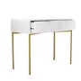 White Gloss Dressing Table with 2 Drawers - Valencia