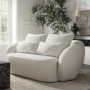 Cream Boucle Curved 2 Seater Sofa - Vera