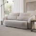 Cream Boucle Curved 3 Seater Sofa - Vera