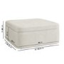 Large Cream Boucle Footstool with Storage - Vera