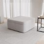 Large Cream Boucle Footstool with Storage - Vera