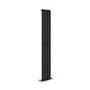 Riace Midnight Black Vertical Flat Designer Radiator 1600x272mm Single Panel 1628 BTU