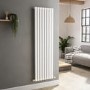 Sorrento White Vertical Oval Designer Radiator 1600x472mm Single Panel 3043 BTU