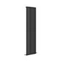 Sorrento Midnight Black Vertical Oval Designer Radiator 1800x472mm Single Panel 3373 BTU