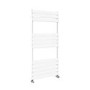 Riace White Vertical Flat Towel Rail  1200x600mm Single Panel 2034 BTU