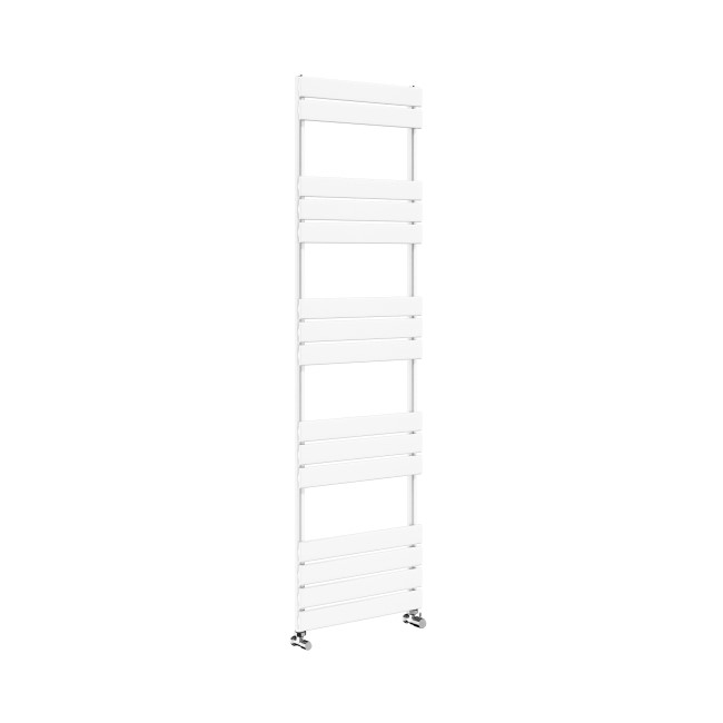 Riace White Vertical Flat Towel Rail  1600x450mm Single Panel 2171 BTU