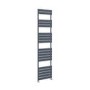 Riace Anthracite Vertical Flat Towel Rail  1800x450mm Single Panel 2471 BTU