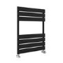 Riace Midnight Black Vertical Flat Towel Rail  650x500mm Single Panel 1018 BTU