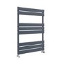 Riace Anthracite Vertical Flat Towel Rail  800x600mm Single Panel 1406 BTU