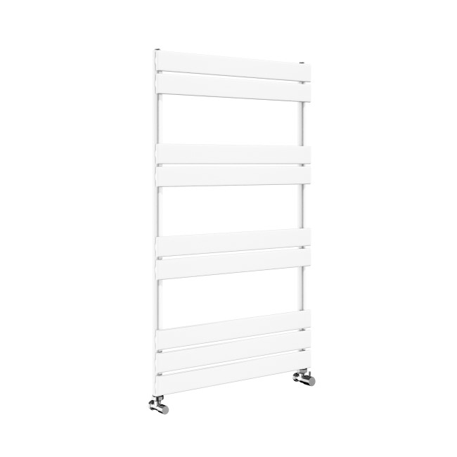 Riace White Vertical Flat Towel Rail  1000x600mm Single Panel 1712 BTU