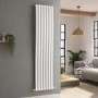 Onda White Vertical Oval Waved Designer Radiator 1800x413mm Single Panel 2926 BTU