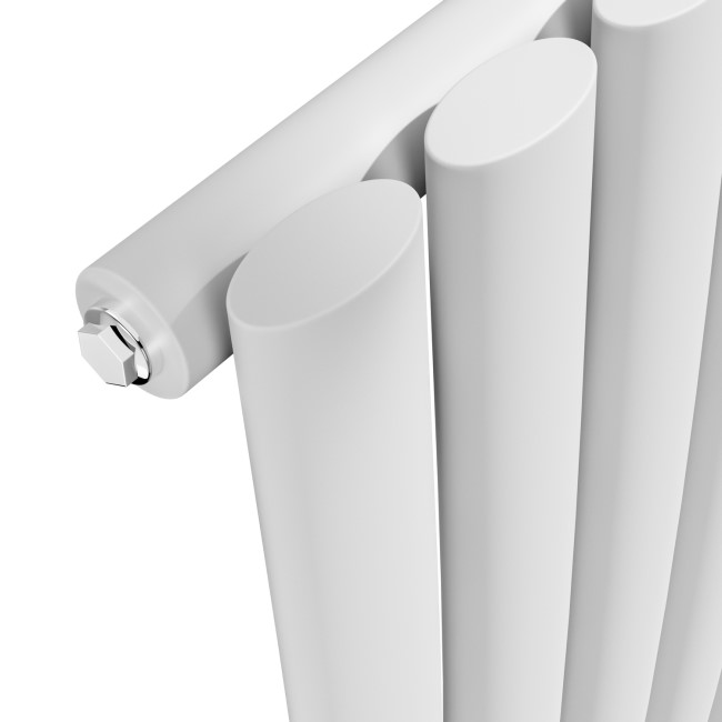 Onda White Vertical Oval Waved Designer Radiator 1800x413mm Single Panel 2926 BTU