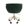 Dark Green Velvet Knotted Swivel Office Chair - Verity