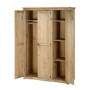 Solid Pine 3 Door Triple Wardrobe - Panama - Seconique