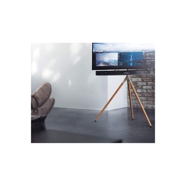 Universal Tripod TV Stand in Dark Wood - TV's up to 65"