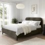 Khaki Green Velvet King Size Bed Frame - Zara