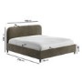 Khaki Green Velvet Super King Bed Frame - Zara