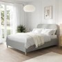 Grey Fabric Double Bed Frame - Zara