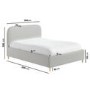 Grey Fabric Double Bed Frame - Zara