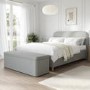 Grey Fabric King Size Bed Frame - Zara